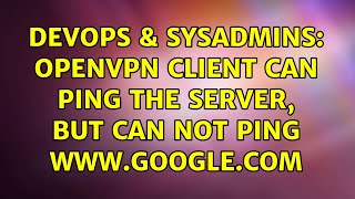 DevOps & SysAdmins: Openvpn client can ping the server, but can not ping www.google.com