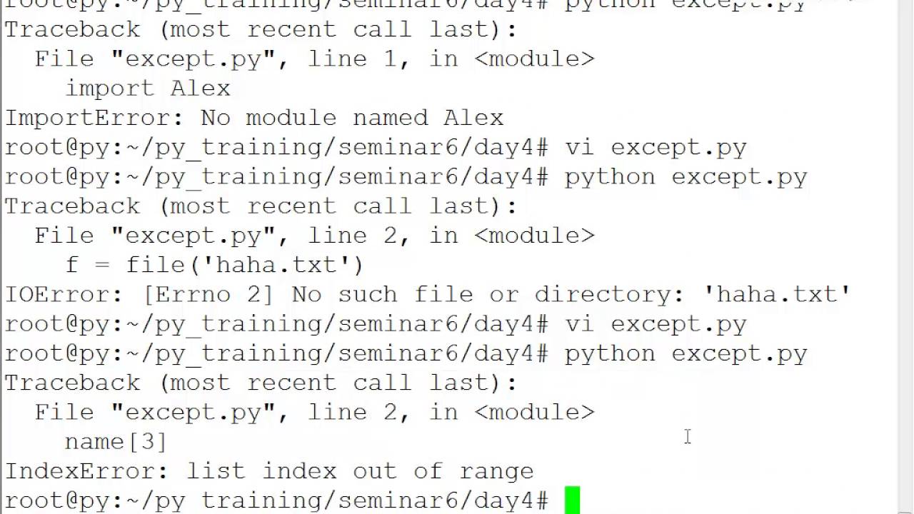 04 python day4 异常处理 rec - YouTube