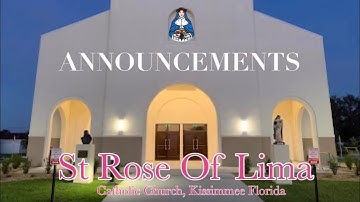 St. Rose Of Lima English Announcements June 7, 2024