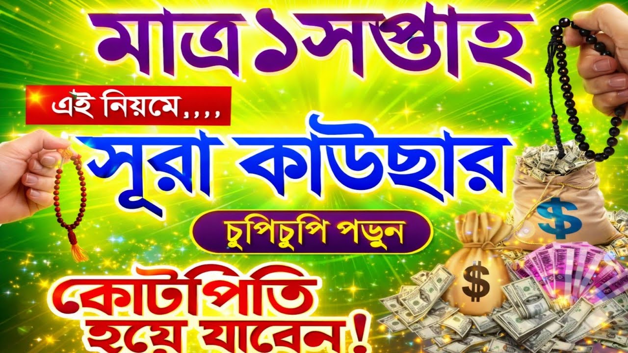 মাত্র ১সপ্তাহ এই নিয়মে সূরা কাউছার চুপিচুপি পড়ুন | কোটিপতি হয়ে যাবেন | Powerful Bangla Islamic Amol