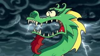 Duelo Xiaolin el mido mas grande de un dragón mágico volador