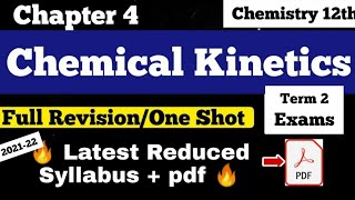 Chemical Kinetics one shot Full revision Class 12 Chemistry Term 2 Exams & Neet Exam Short notes