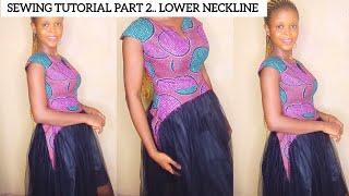 How to sew a cut together cap sleeve with stylish waistline and gather tull net part 2