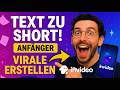 Erstelle virale YouTube Shorts aus Text! (InVideo AI Tutorial)