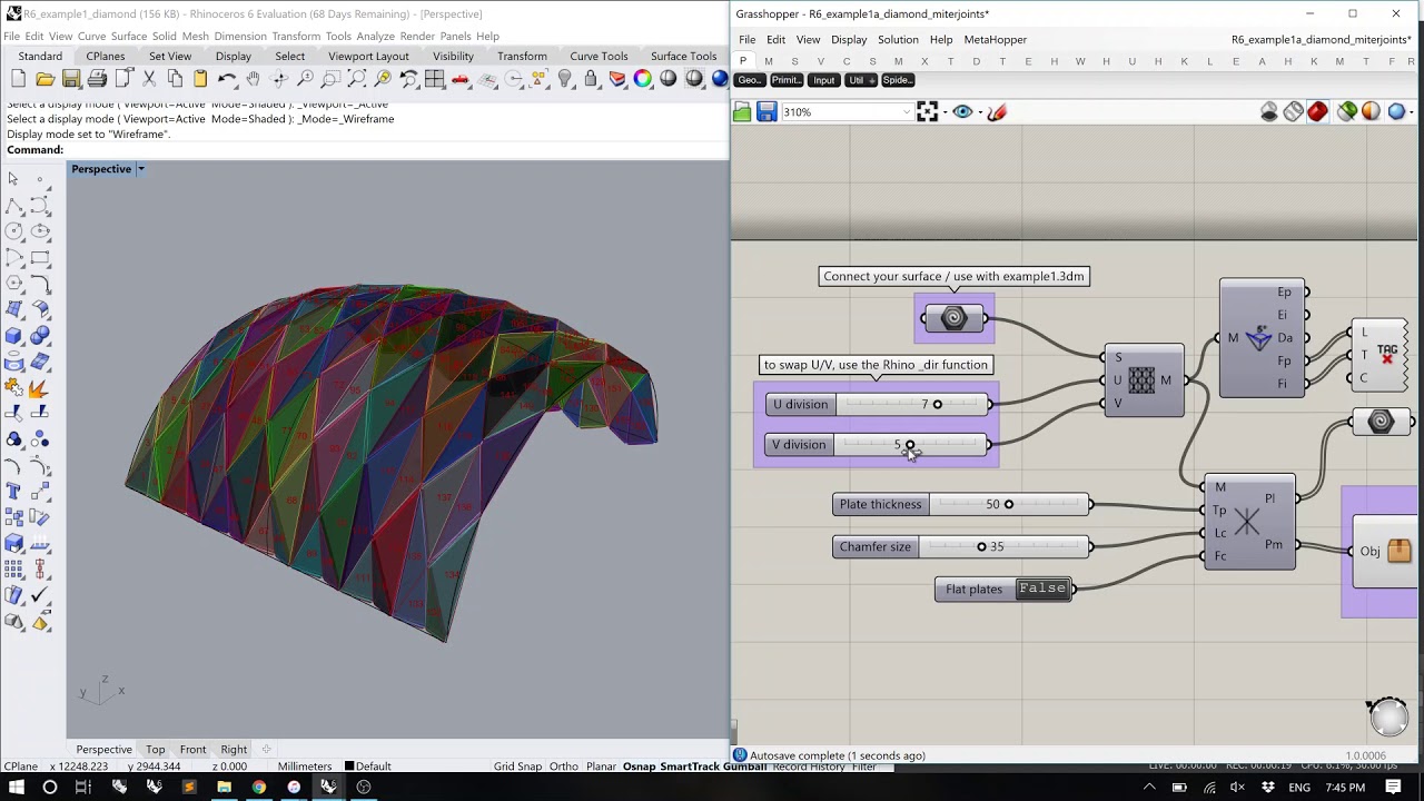 TPS6 - Diagrid Folded Plate Meshing - YouTube