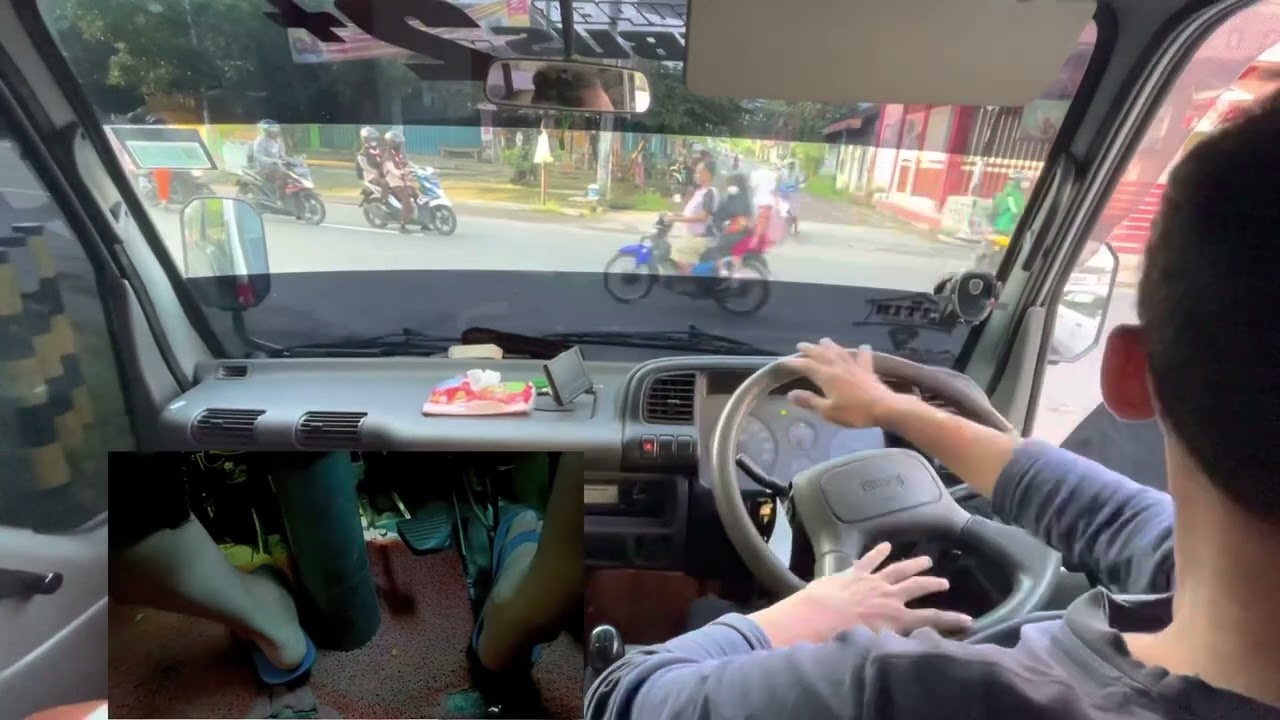 POV Drive Isuzu Elf  Short  NHR 55 Thn 2013 (Tutorial Mengemudi Elf Pada Jam Berangkat Sekolah)