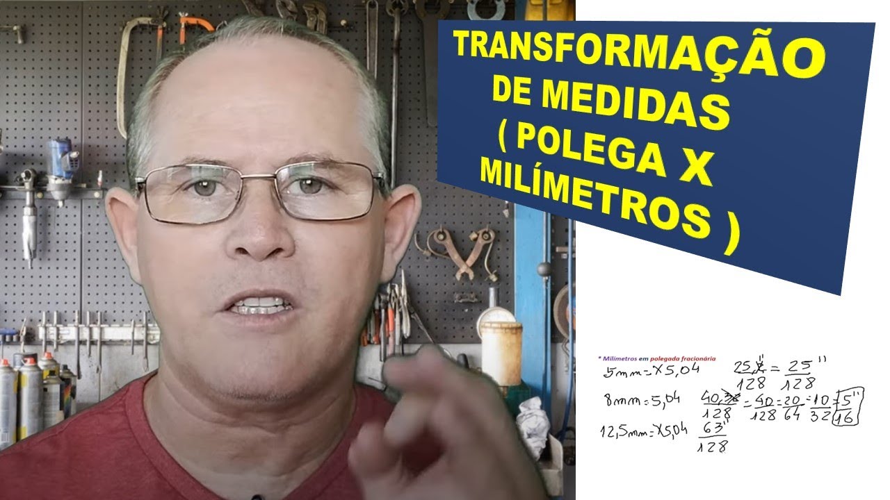 TRANSFORMAÇÃO DE MEDIDAS ( milímetros x polegada ) - YouTube