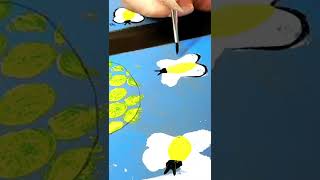 Easy Peasy Beehive 🐝 Art Hack USING BUBBLE WRAP! #Shorts #art #satisfyingvideo