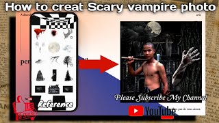 Picsart//how to creat Scary vampire photo//Tutorial screenshot 5