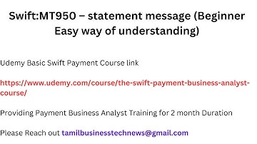 Swift:MT950 – statement message  (Beginner Easy way of understanding)