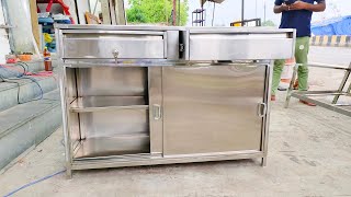 Stainless Steel cabinet with drawer | goyal steels