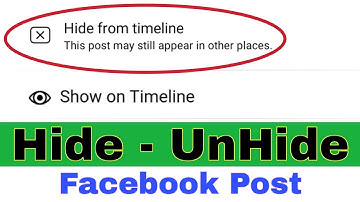 How to Hide/UnHide Posts From Facebook Timeline (2020)