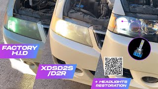 Acura 2006 TSX || LED XD2S on H.I.D. System || Plus HeadLights Restoration
