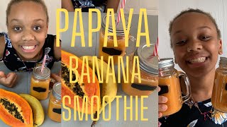 PAPAYA BANANA SMOOTHIE | HEALTHY & NUTRITIOUS FOR DIGESTION | MUST TRY | HANGING WITH ASH TV |