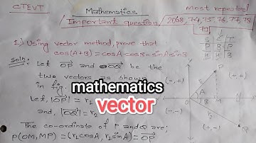 SOLVE using VECTOR method 🤔|| mathematics important question 😱|| #ctevt
