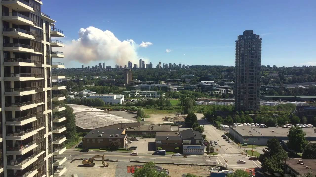 Vancouvers Burns Bog on fire