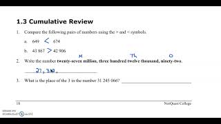 Essential Workbook 1.3 Cumulative review pg 18 News