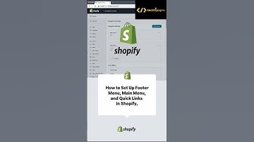 How to Set Up Footer Menu, Main Menu, and Quick Links in Shopify - Step-by-Step Guide !