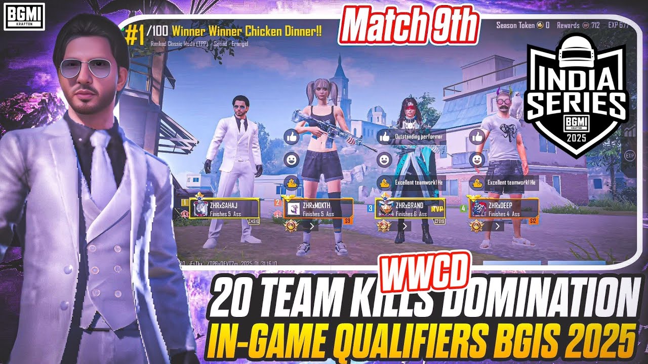 20 TEAM KILLS DOMINATION WWCD | IN-GAME QUALIFIERS | BGIS 2025 | MATCH ...