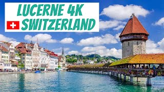 Lucerne 4K drone Switzerland - A svájci gyöngyszem - Luzern from above - Chapel bridge