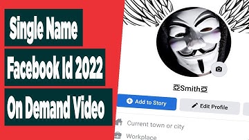 How To Make Single Name FB Id 2022