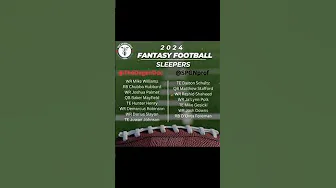 Fantasy Football Sleepers 😴🏈 #football #nfl #fantasyfootball #fantasyfootballadvice #nfldraft #ff thumbnail
