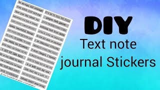 DIY how to make text note journaling stickers |homemade journaling supplies 👍
