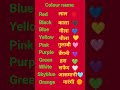 Colour name #english and Hindi #please #subscribe #me