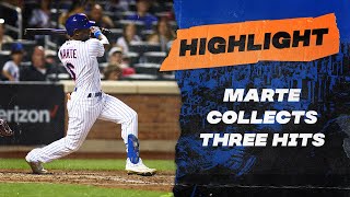 Marte Ties Season High with Three-Hit Game screenshot 1