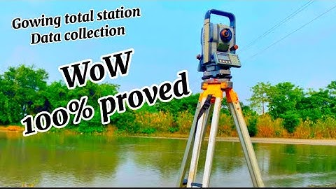 Data collect on gowin totalstation nepali /Topcon total station data collect/new job creat gowing ts