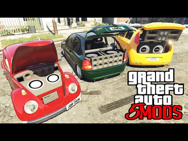 03 Carros BRASILEIROS na FIXA para Encontros de Carros! GTA 5 Mods - Fusca  Turbo & Corsa com SONZERA 