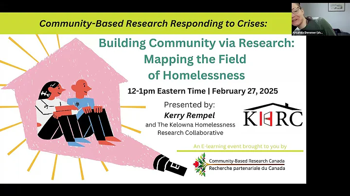 February E-Learning Event: "Building Community via Research: Mapping the Field of Homelessness"