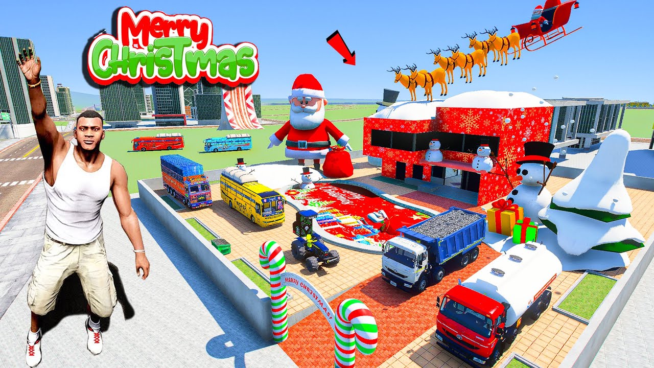 Franklin and Shinchan Celebrate Christmas with Santa Claus in Indian Bike Driving 3D