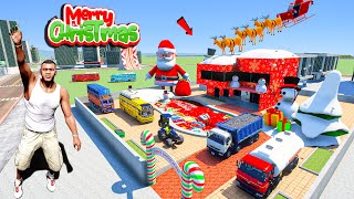 Franklin and Shinchan Celebrate Christmas with Santa Claus in Indian Bike Driving 3D screenshot 2
