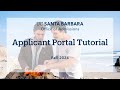Applicant portal tutorial fall 2024