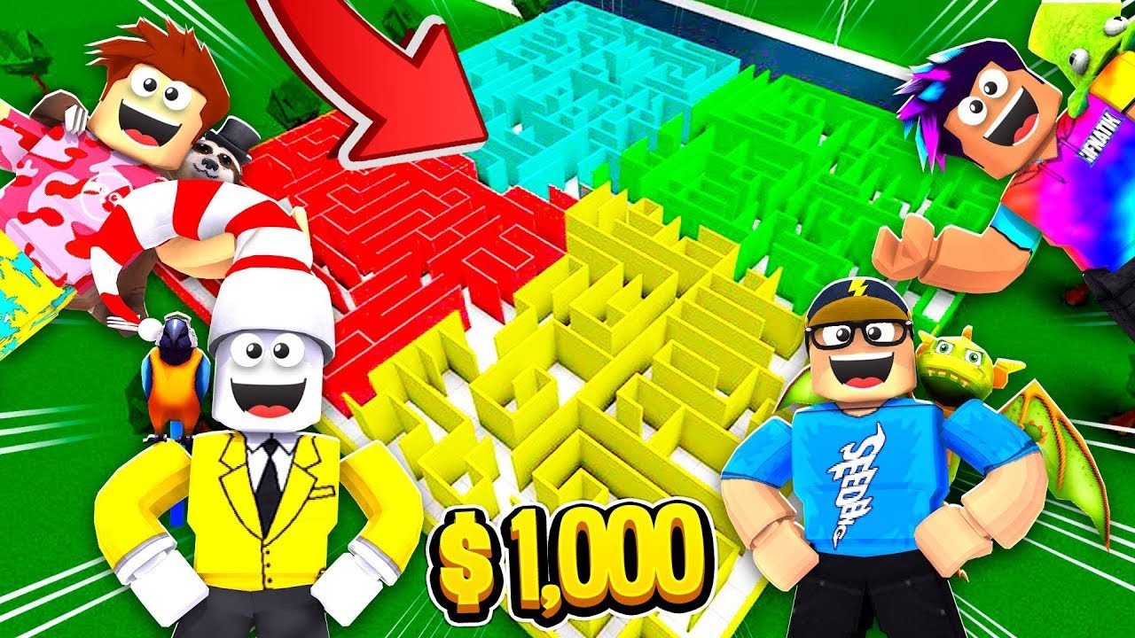 First Youtuber To Finish Maze Wins 1 000 Roblox Bloxburg Youtube