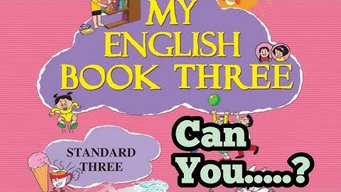 English | Can You.......? | Std 3 | My English Book Three | Maharashtra State Board