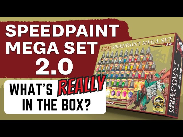 The Army Painter Speedpaint Mega Set 2.0+ - 50x18ml Speedpaint Set with 42  Colors, 3 Metallics, Medium, Mixing Balls