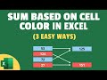 Sum Cells Based on Their Color in Excel (Formula & VBA)
