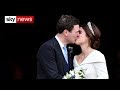 Eugenie marries her man in front of alist actors supermodels and celebs