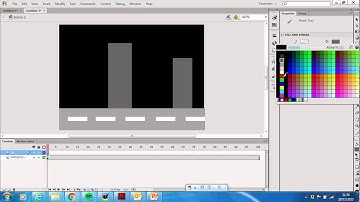 Creating a new scene in Adobe Flash CS6 (I also show you how to make and move a car)