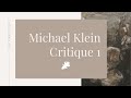 Critique with Michael Klein - Session 1