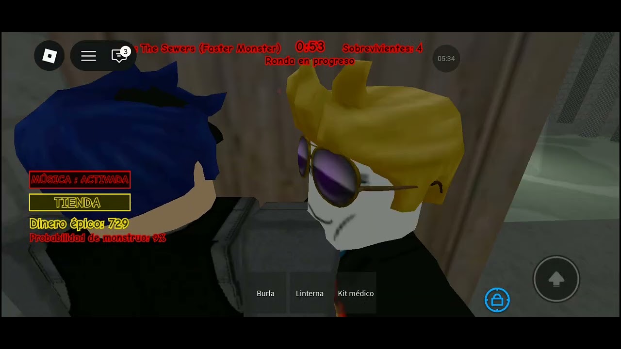 Jugando roblox tu vs alimentos