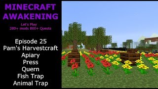 Minecraft Awakening Ep25 Pam's Harvestcraft Apiary, Press, Quern, Fish  Trap, and Animal Trap - YouTube
