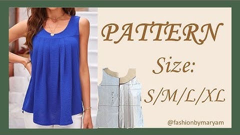 Top pattern/ draft & diy/easy & complete tutorial/ size:S/M/L/XL #pattern #draft #top #diy #tutorial