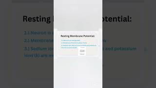 Generation of nerve impulse : Polarized and Depolarized