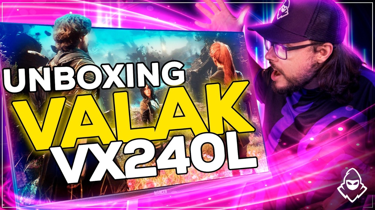 UNBOXING Monitor Gamer Mancer Valak VX240L, 27 Pol, IPS, Curvo, FHD, 1ms, 240Hz, FreeSync