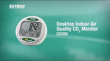 Extech CO200 Desktop Indoor Air Quality CO2 Monitor Showcase Video