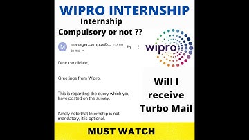 WIPRO INTERNSHIP MANDATORY?? || WIPRO TURBO?? || WIPRO ELITE NTH #wipro #elite #2022 #internship