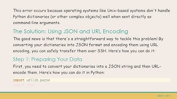 How to Pass dict Arguments via SSH to a Python Script